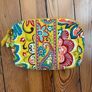Vera Bradley Cosmetic Toiletry Makeup Bag Pouch Provencal Yellow- Retired